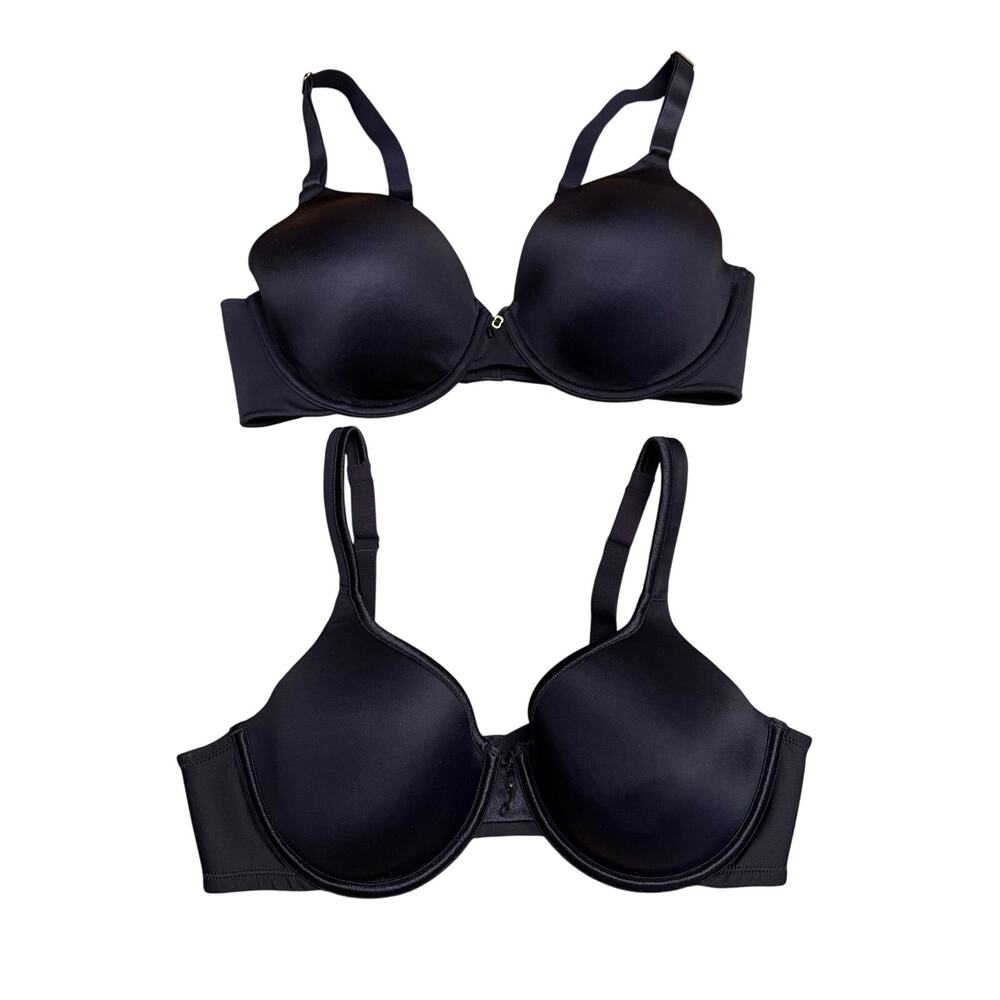 Vanity Fair Beauty Back Full Coverage Bras Size 38C Black Lace